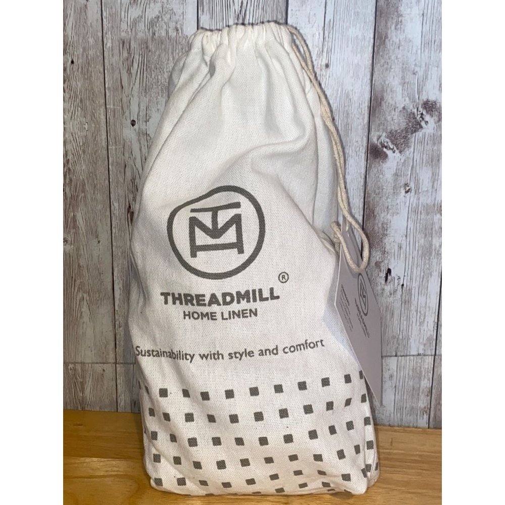 Threadmill Home Linen Pair of Beige Pillowcases Standard Size 100% Cotton